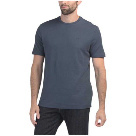 CALVIN KLEIN Short Sleeve Micro Waffle Crewneck Tee - Picture 1 of 2